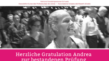 Gratulation – swissdance Tanzlehrerin Andrea Farkas